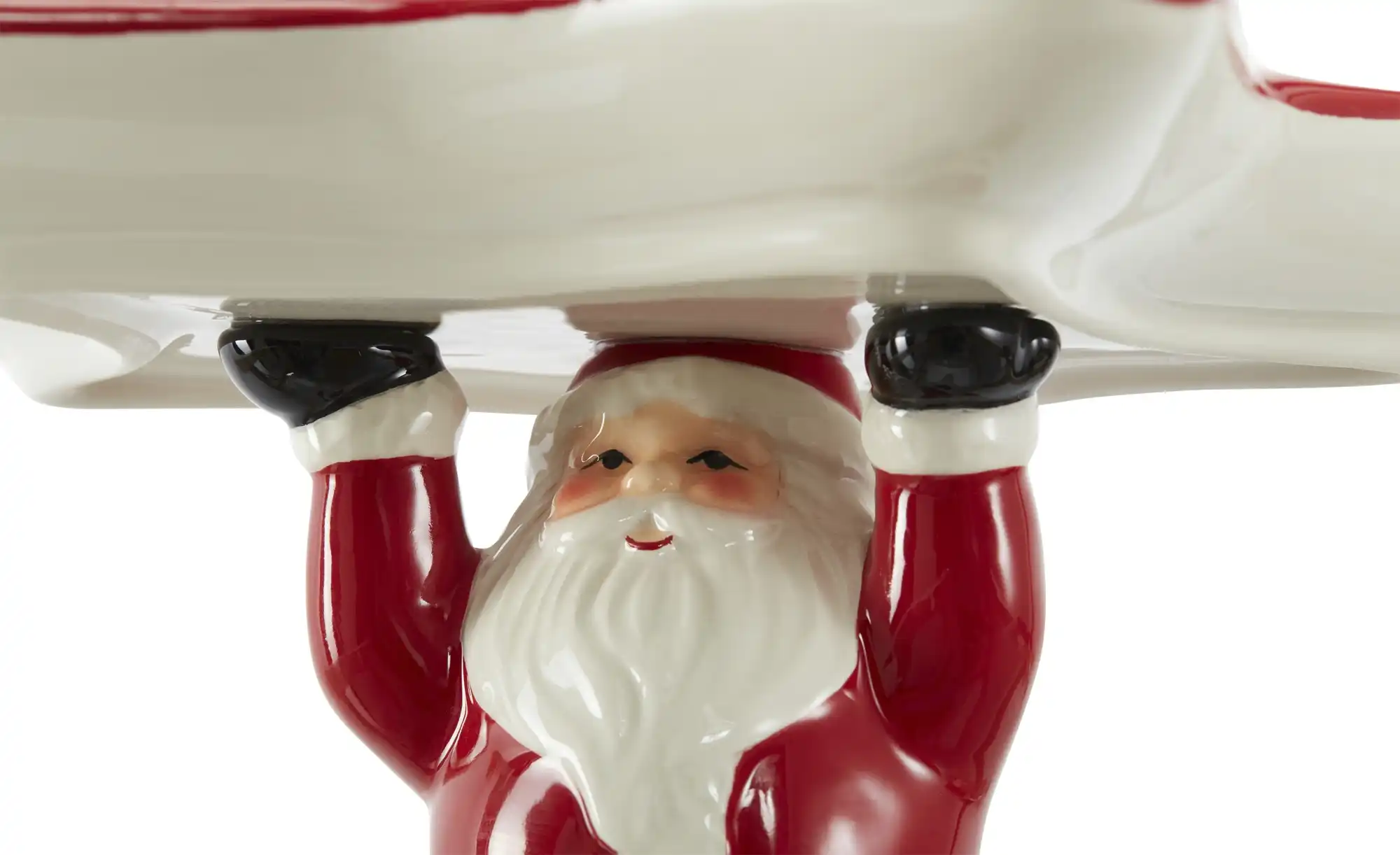 HOME STORY Keksteller Santa Weihnachtsgeschirr