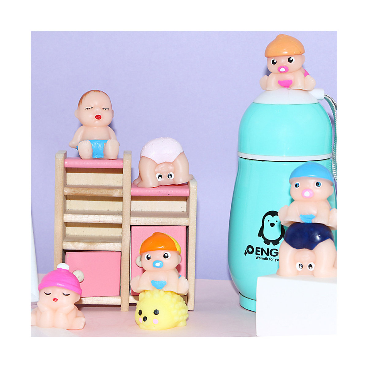 frler 12 Stück Mini Baby Squishy Spielzeug Set Stressabbau für Kinder und Erwachsene Fidget-Toys für Kinder