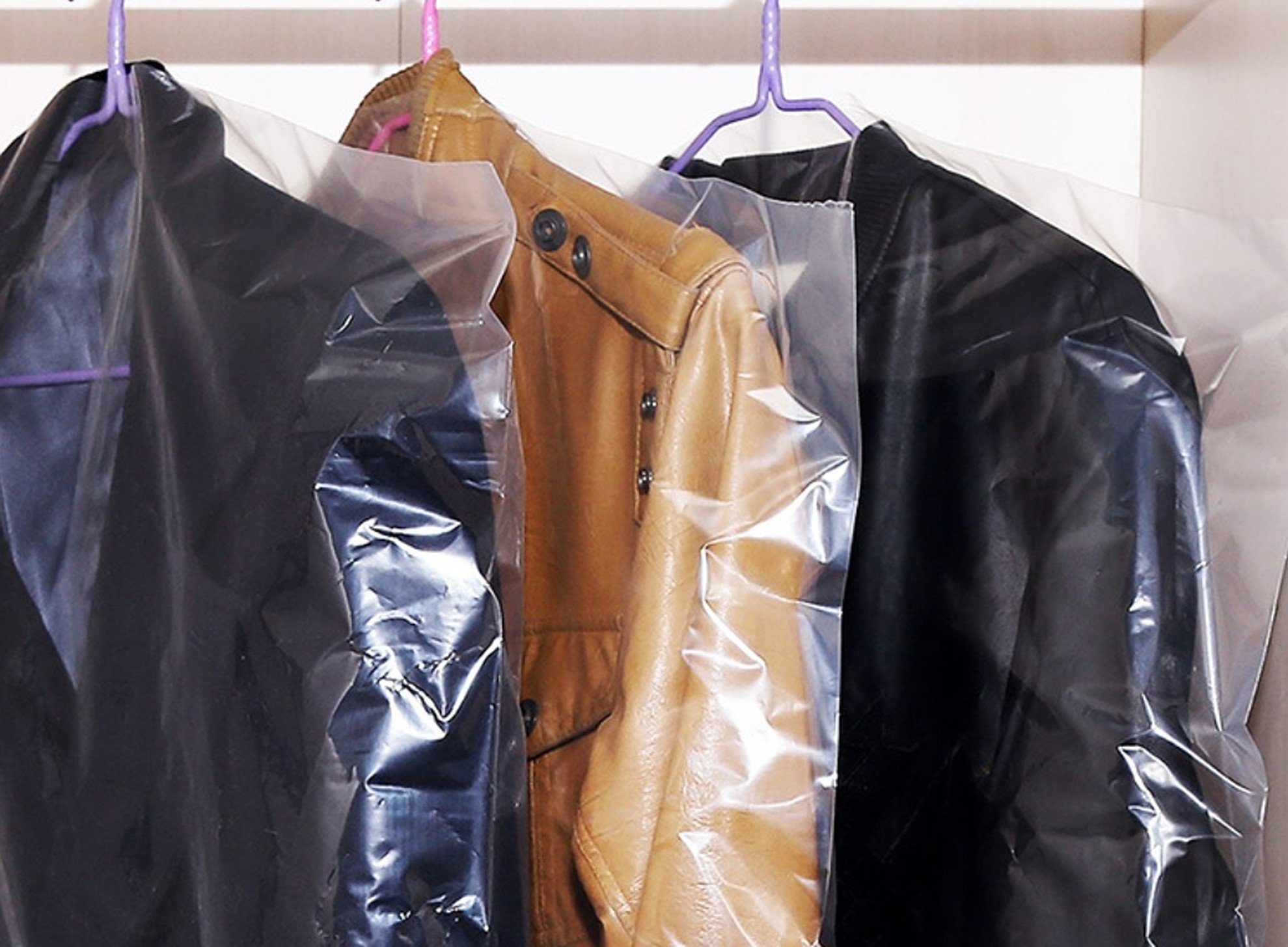 BAYLI Kleiderschutzhülle 5er Set Kleiderschutzhülle Transparent, Mantelschutz durchsichtig
