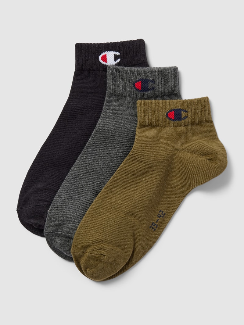 Socken mit Label-Print im 3er-Pack in olivgrün