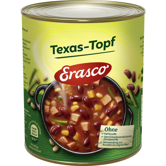 Erasco Texas-Topf 800G