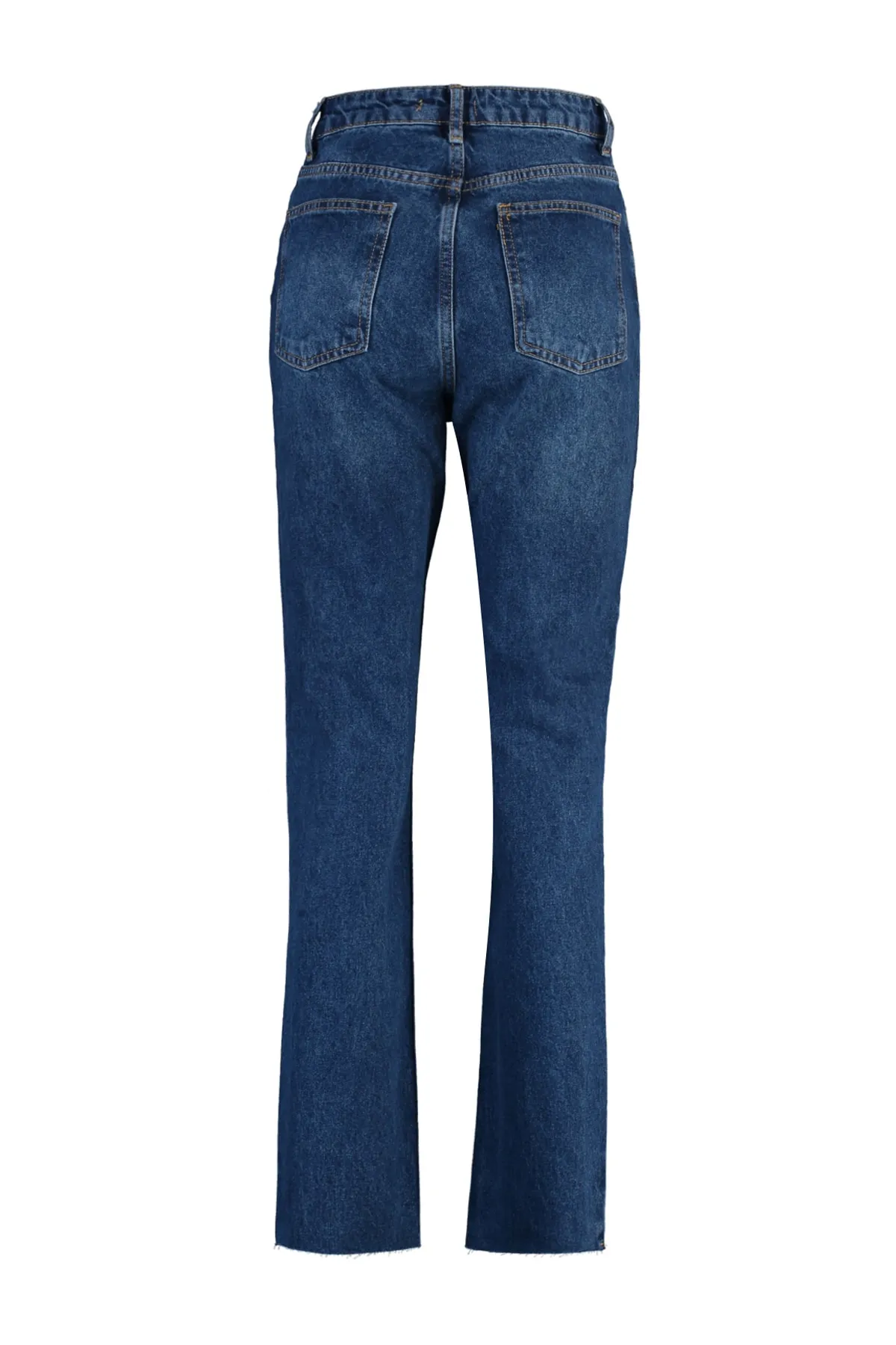 Trendyol Collection  Blaue, nachhaltigere Bootcut-Jeans mit hoher Taille TWOAW23JE00351