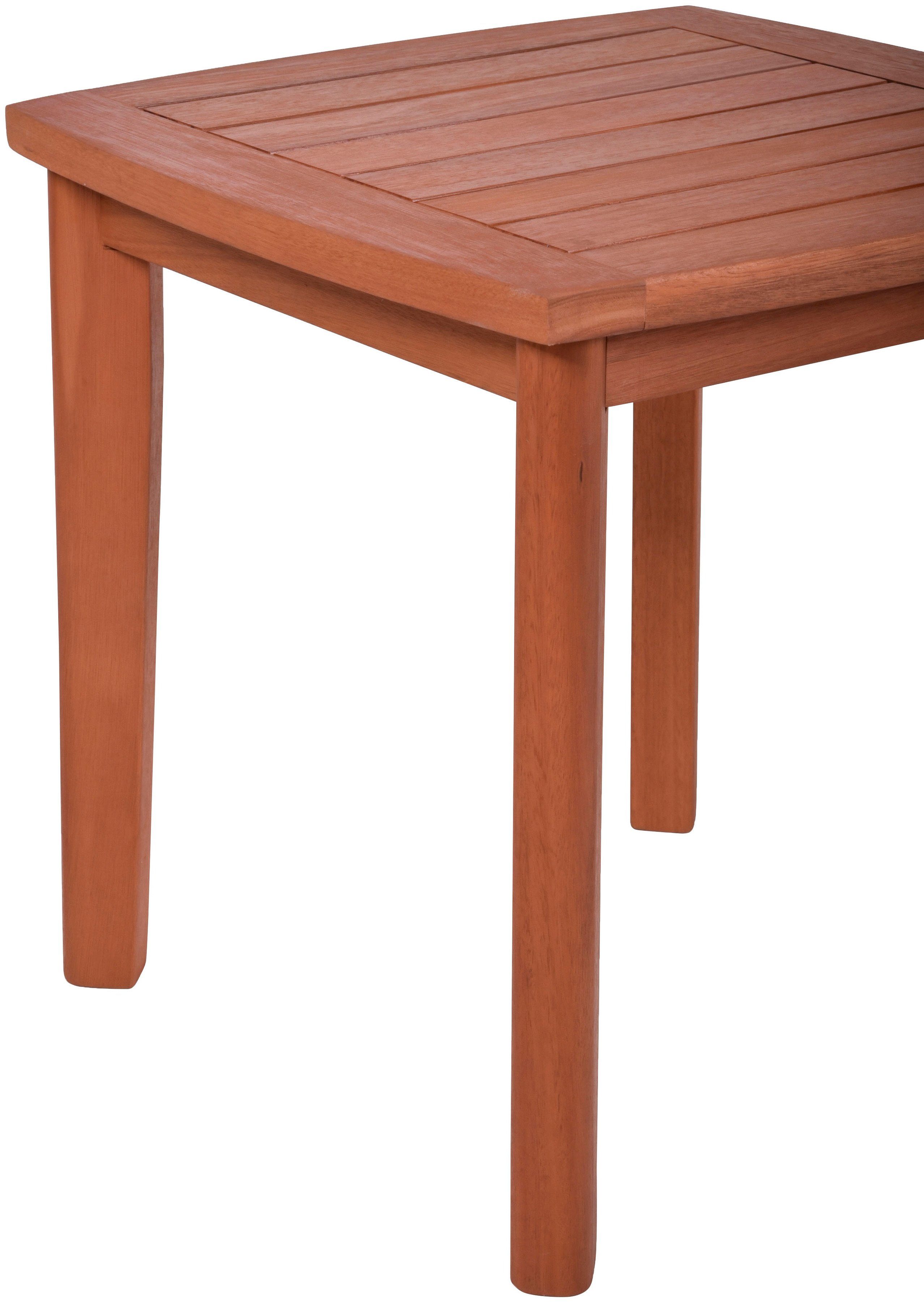 Garden Pleasure Schaukelstuhl SINALOA (Set), Teak Look, inkl. Tisch und Auflagen