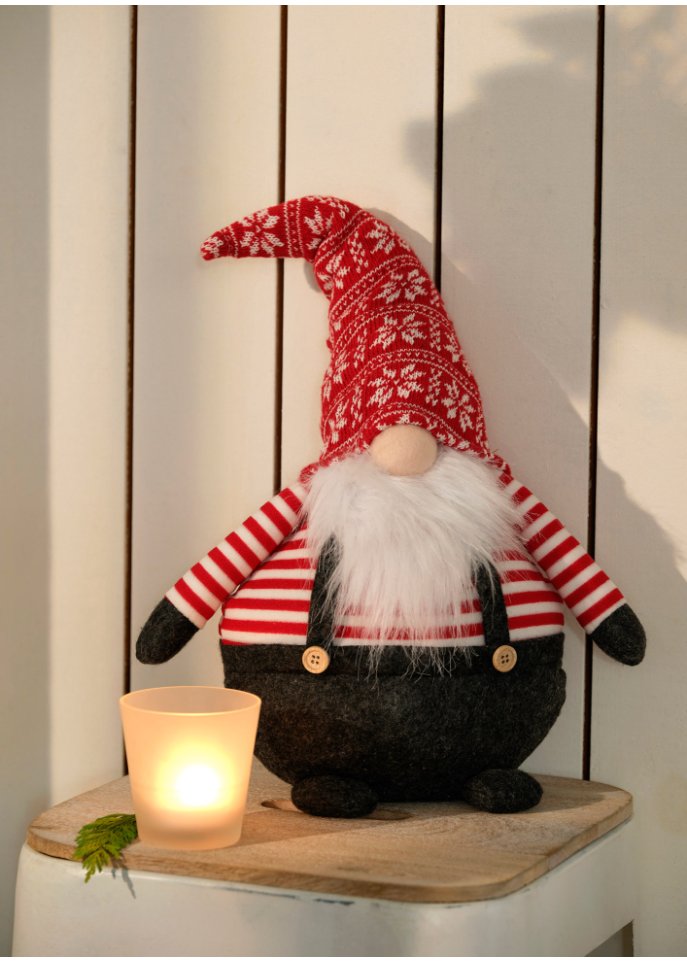 Deko-Figur Wichtel mit dickem Bauch