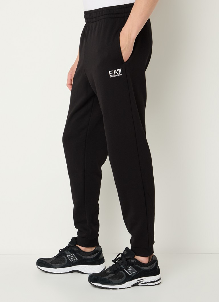 Teplákové nohavice Emporio Armani zúženého strihu s bočnými vreckami a logom