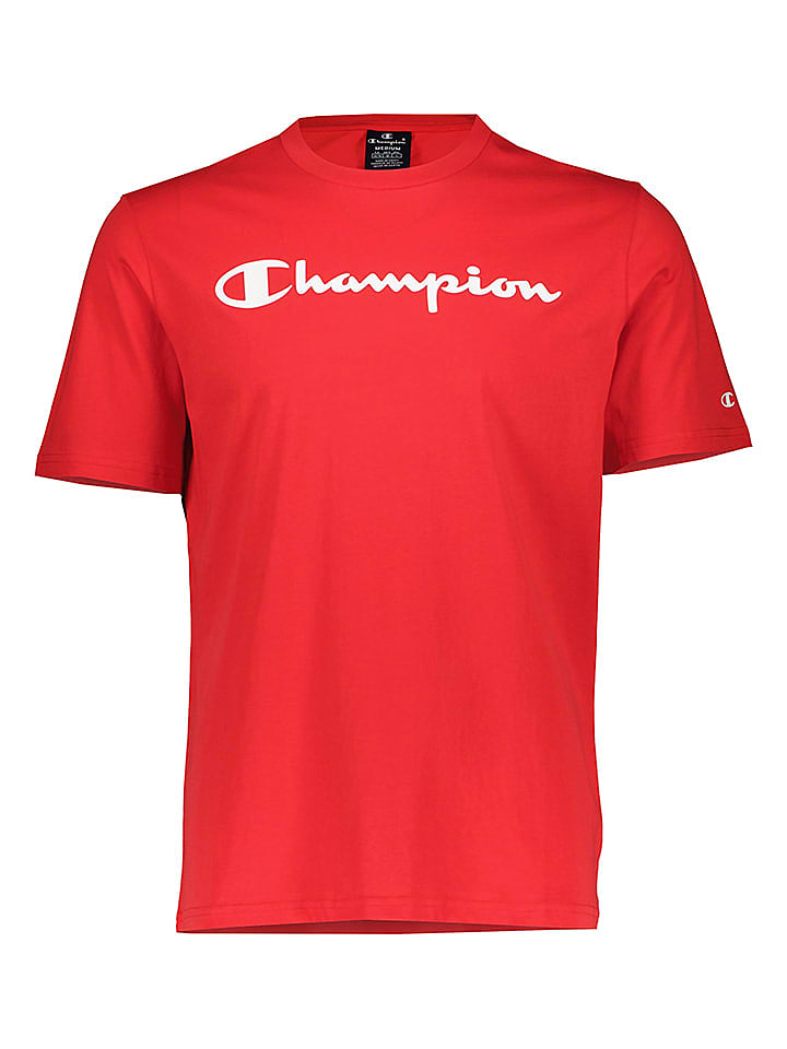 Champion Shirt in Rot, keine Rücknahme, keine Garantie günstig kaufen M