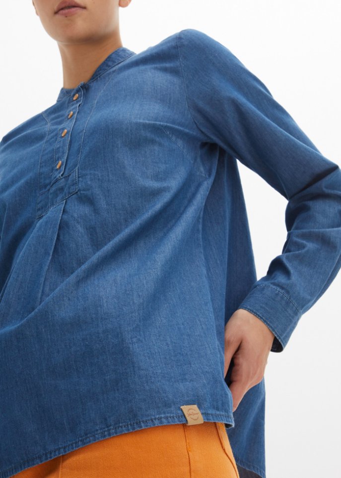 Jeans-Tunikabluse aus Bio-Baumwolle