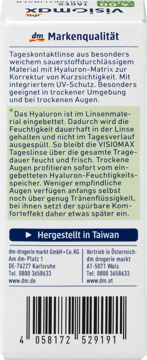 Tageslinse -4,00, 8 St
