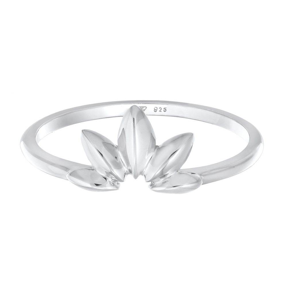 Elli Elli Bague Femmes forme feuille nature élégante en argent sterling 925 Bague