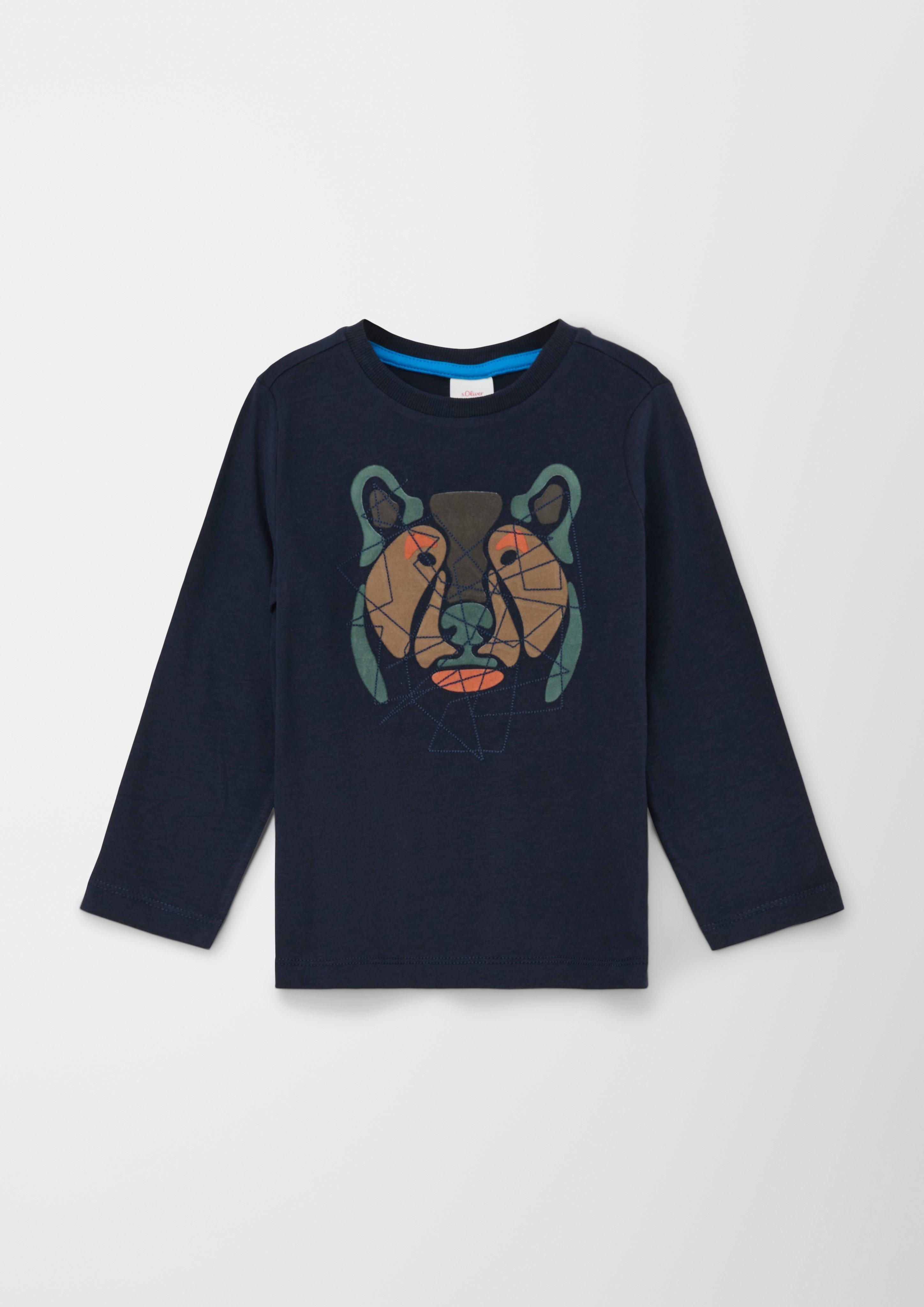 Langarmshirt mit Bär-Applikation  2119300-5952