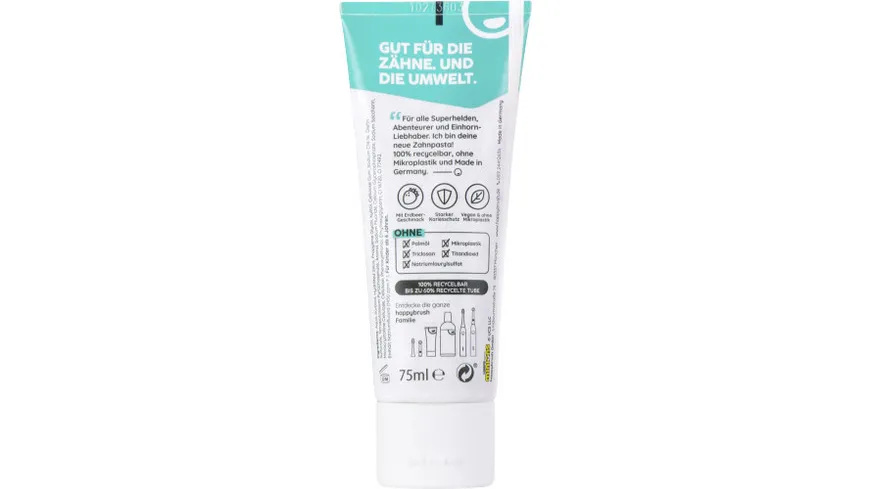 happybrush Super Color Zahnpasta Junior 75 ml