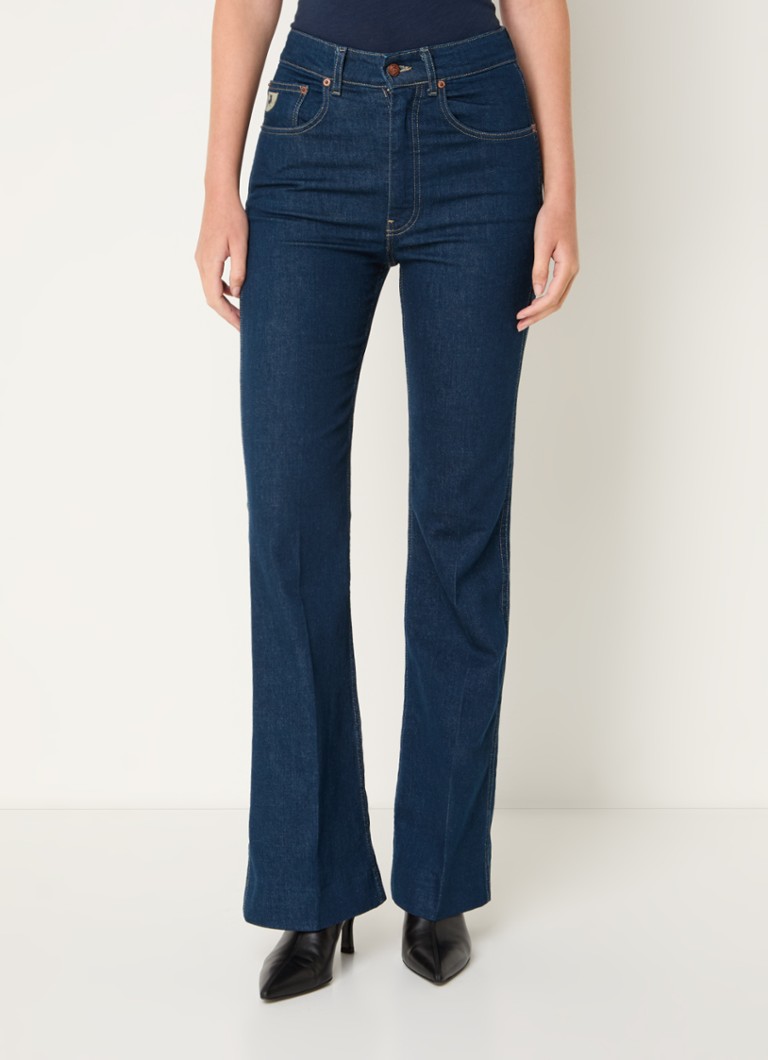 Lois Riley high waist flared jeans with dark wash