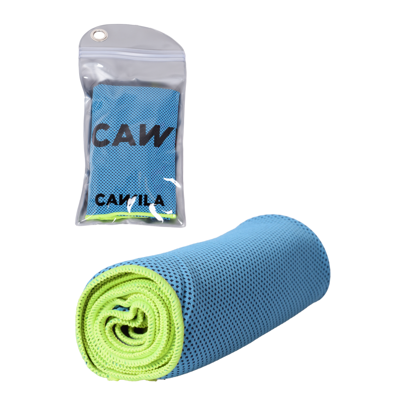 Cawila Academy Ice kühlendes Handtuch Blau Gelb