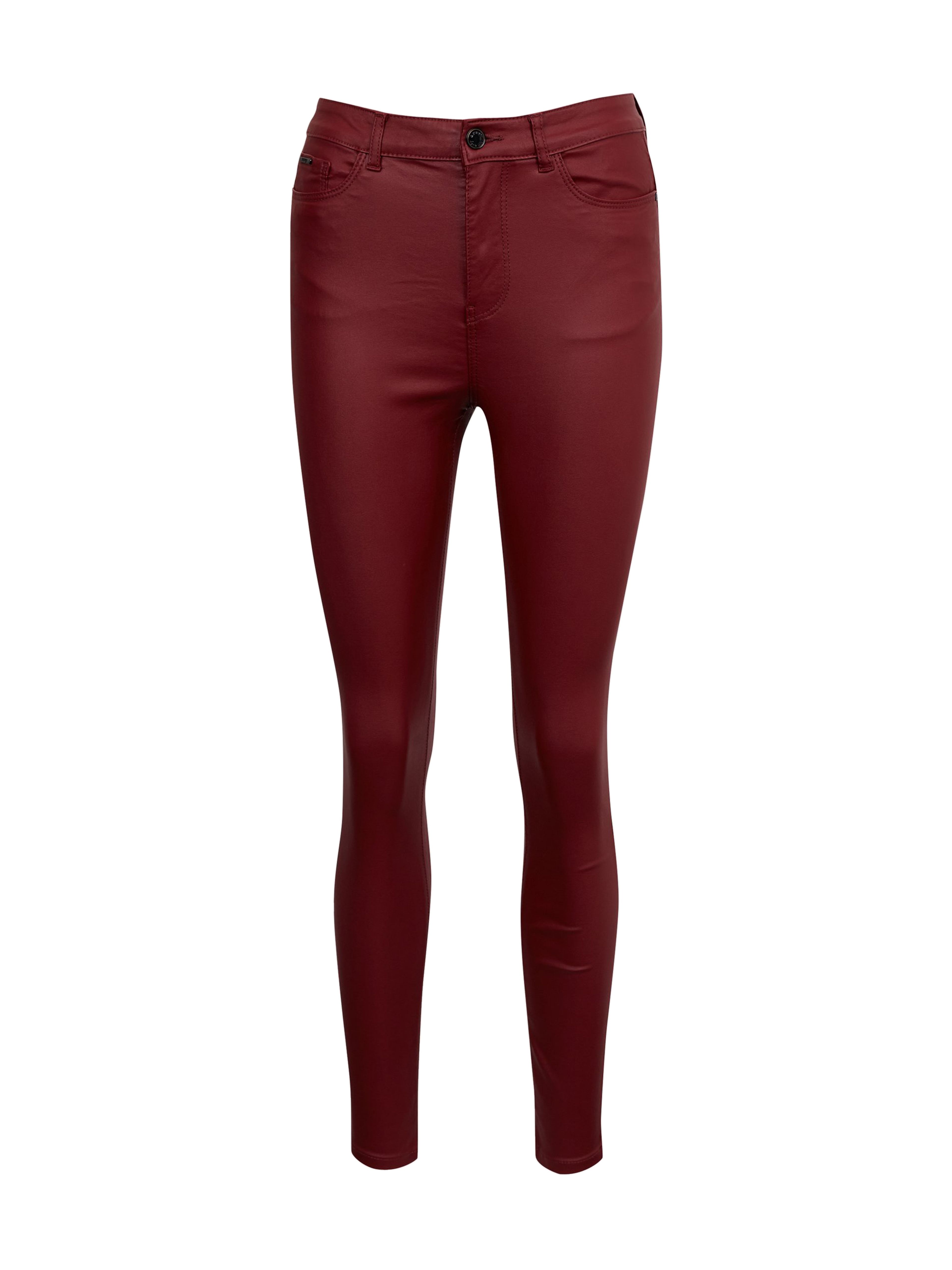 Burgunderfarbene Kunstlederhose Damen ORSAY