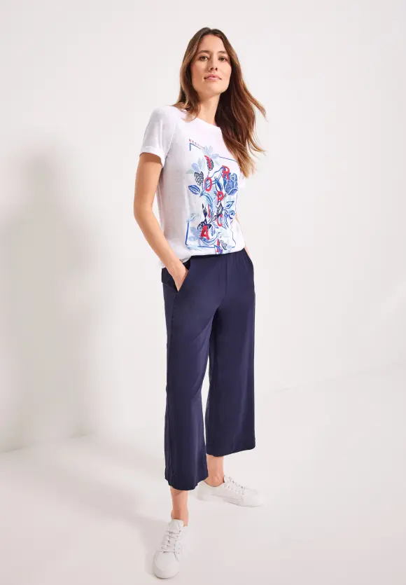 CECIL Printshirt in Leinenoptik