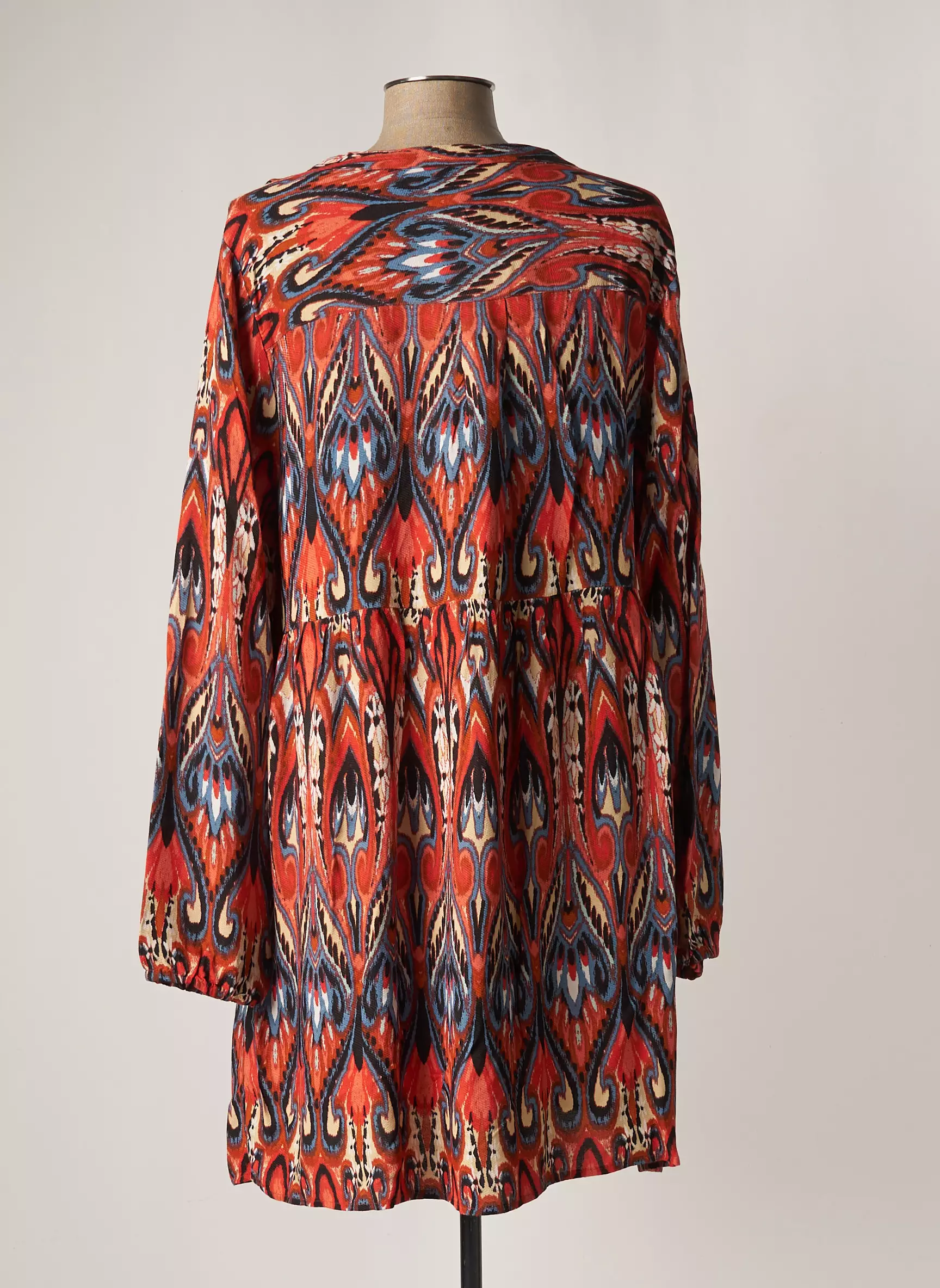 Ciso Robes Mi Longues Femme couleur orange