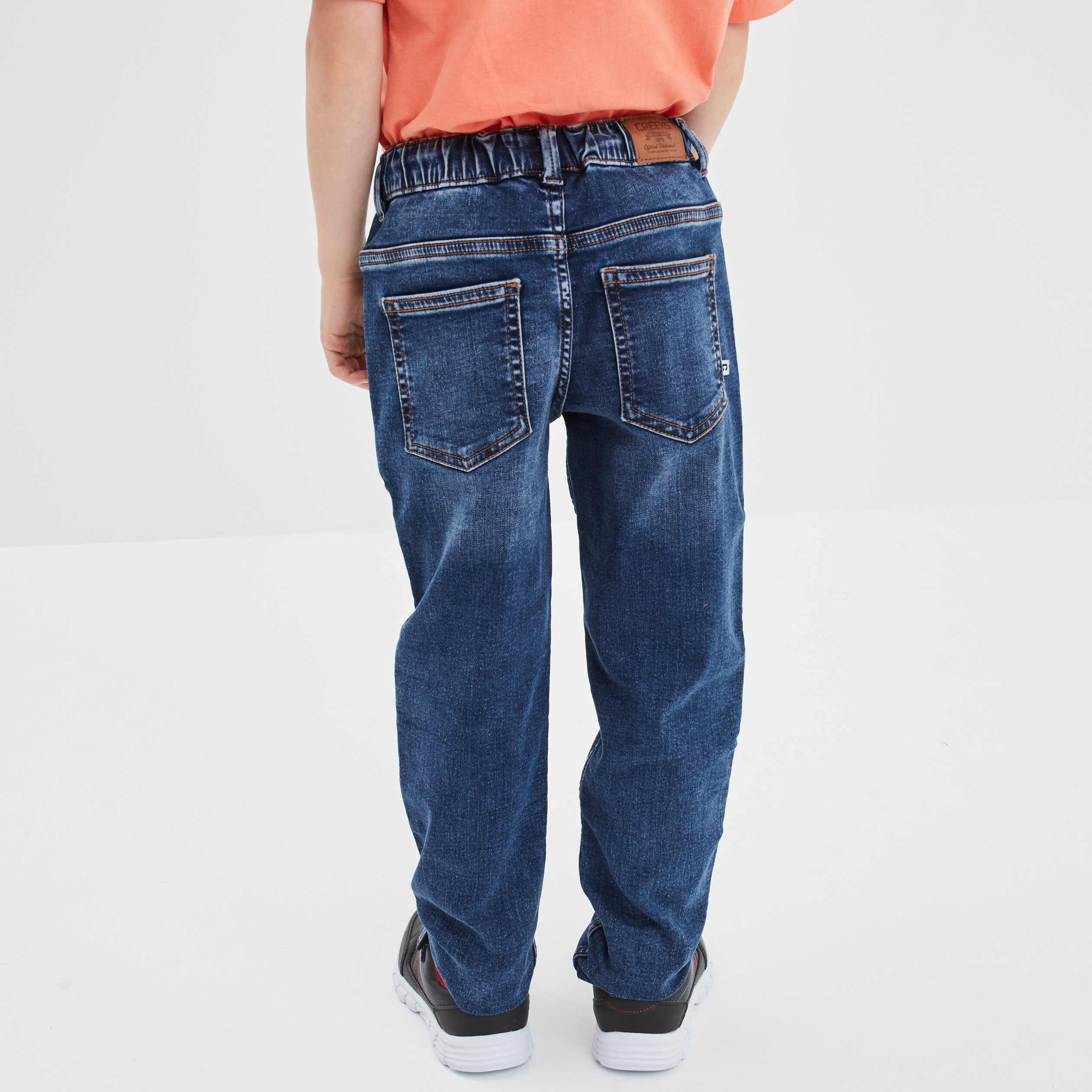 Jeans jogger taille élastiquée Creeks denim stone garçon | La Halle