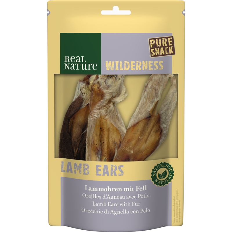 REAL NATURE Snacks REAL NATURE WILDERNESS Lammohren mit Fell 3 Stk.