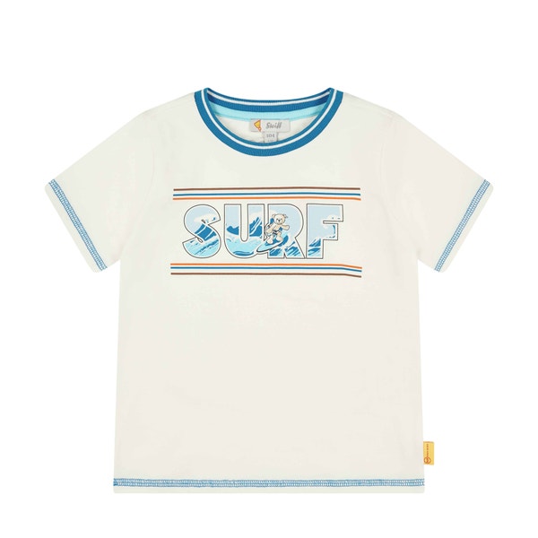 T-Shirt kurzarm, weiß für Jungs