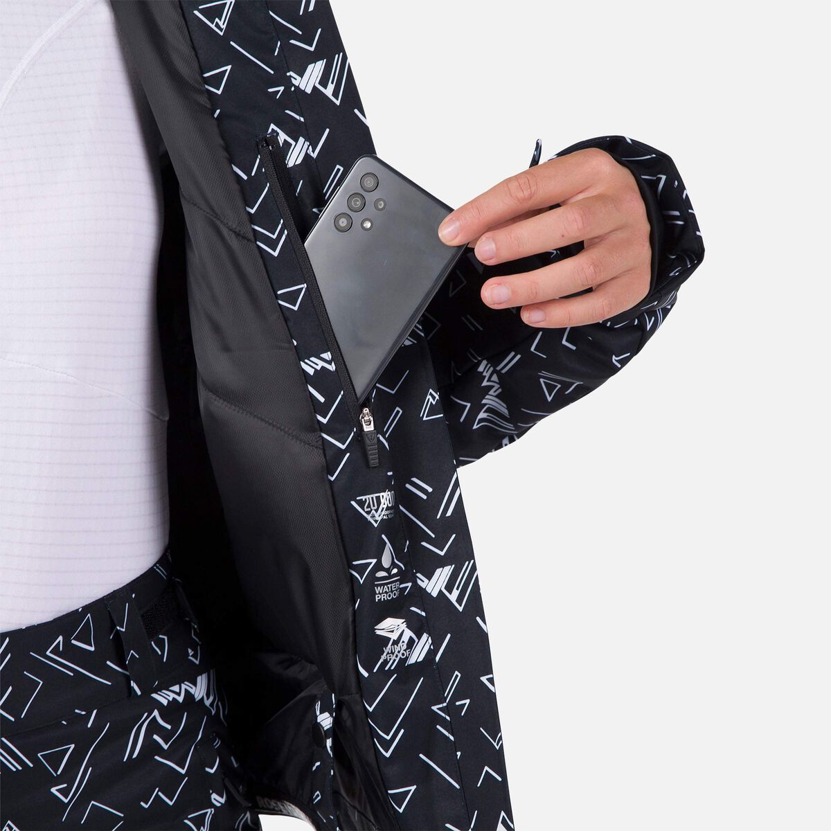 Damen-Steppskijacke mit Print Wispile