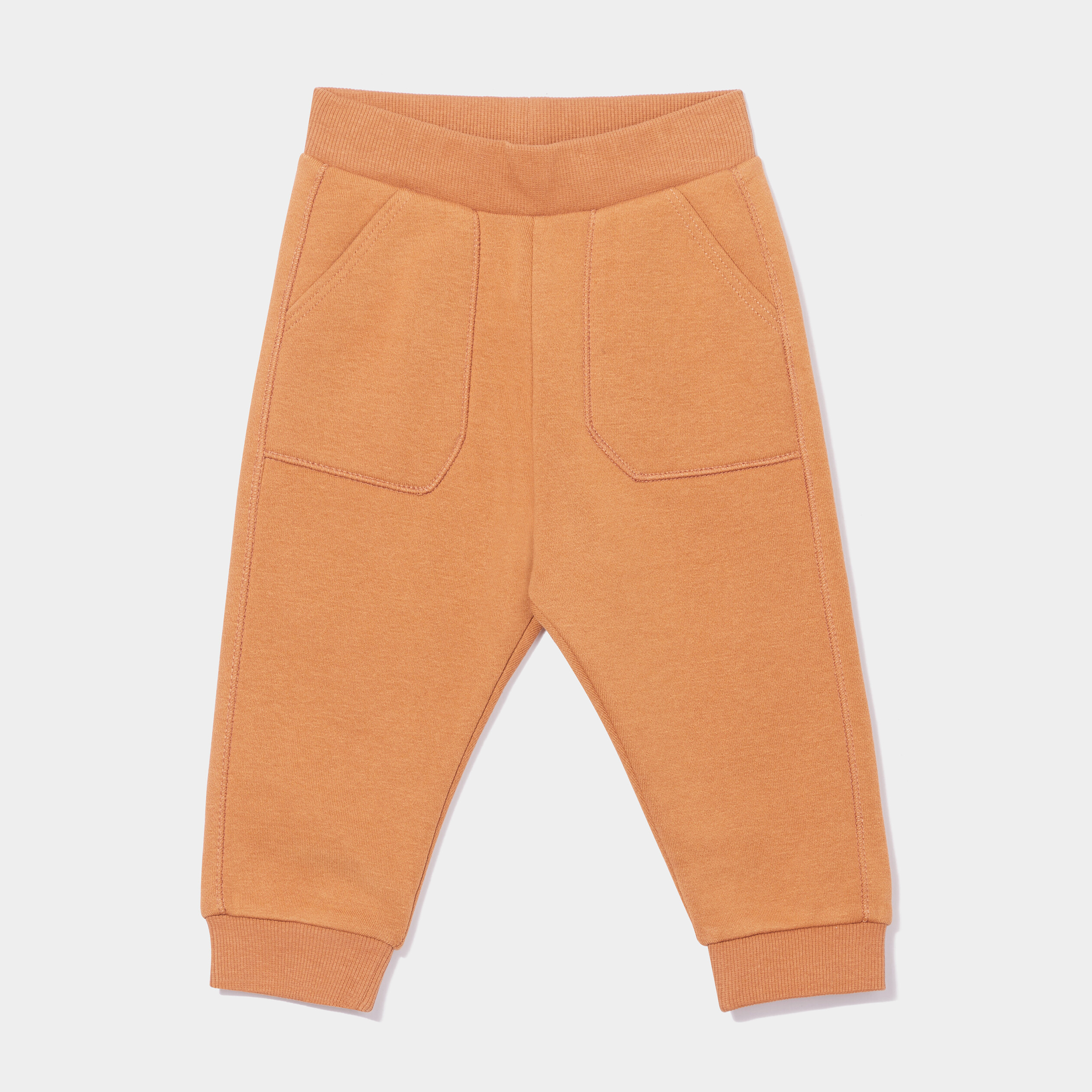 Pantalon de jogging à poches marron cognac bébé garçon | La Halle