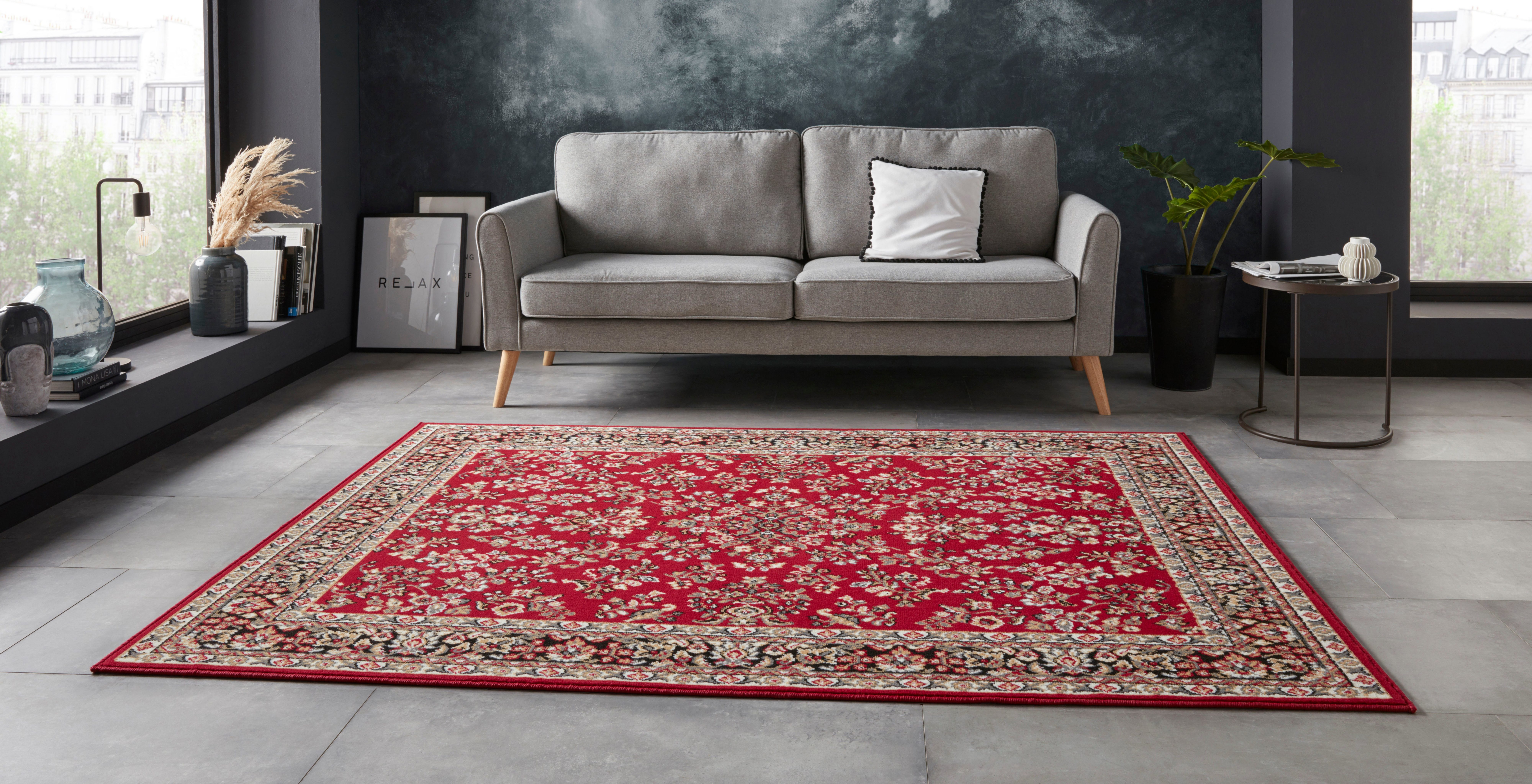 Teppich Halton, Home affaire, rechteckig, Höhe: 8 mm, Kurzflor, Orient-Optik, mit Bordüre, robust, pflegeleicht, gekettelt