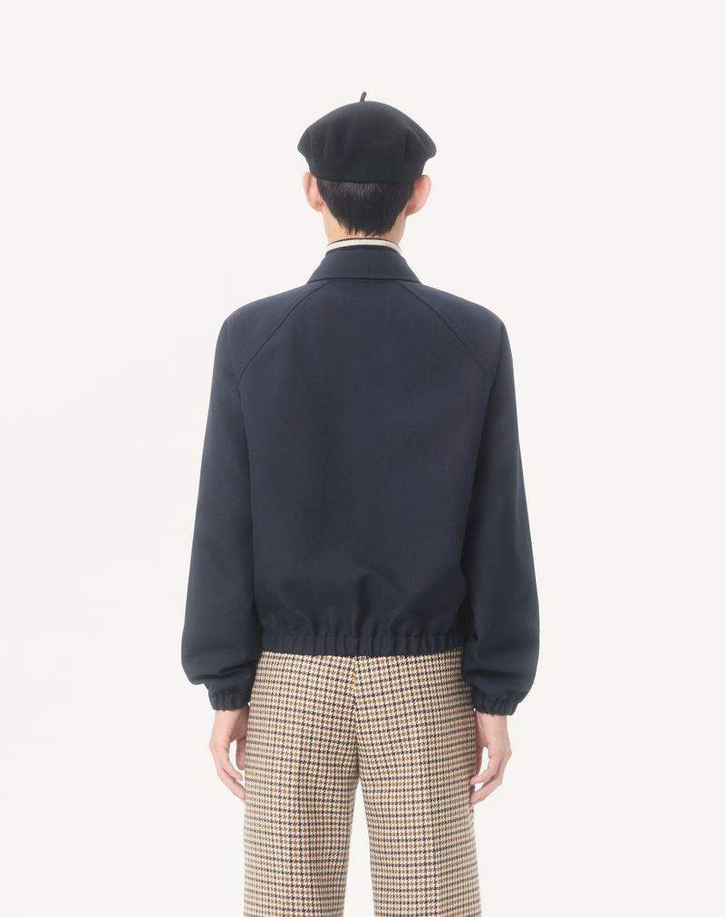Valentino Nylon Bomberjakke Med Guldfarvede Sidelommer