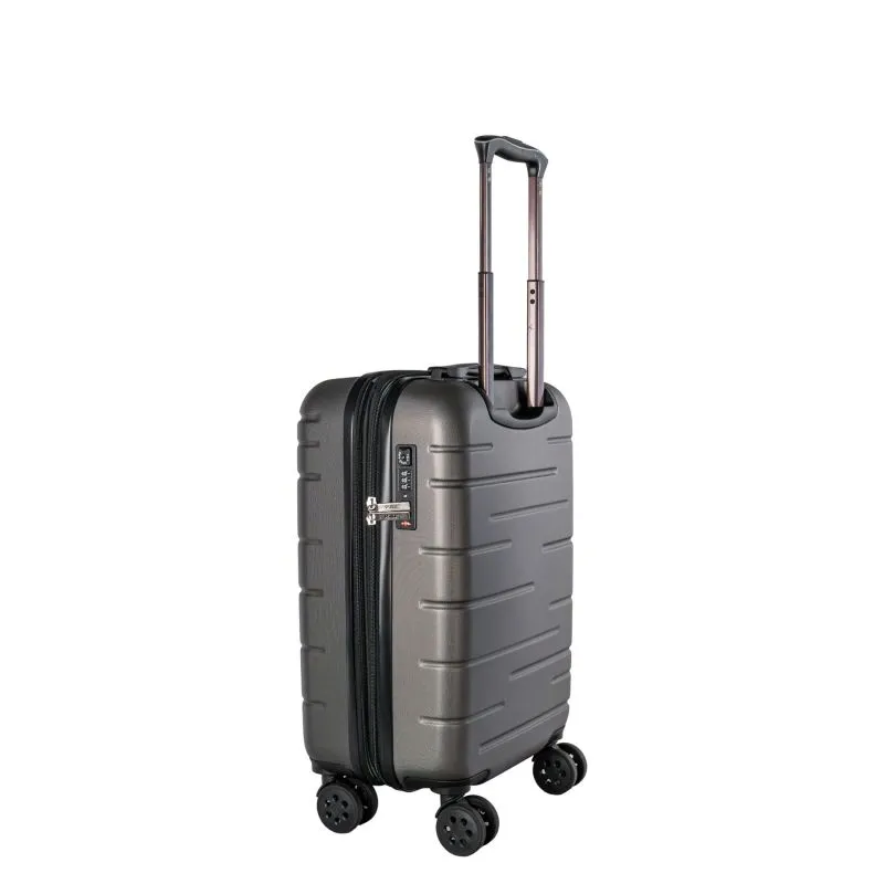 PSNGR Stripes Handgepäckstrolley S (55 cm) Erweiterbar - DK Grey