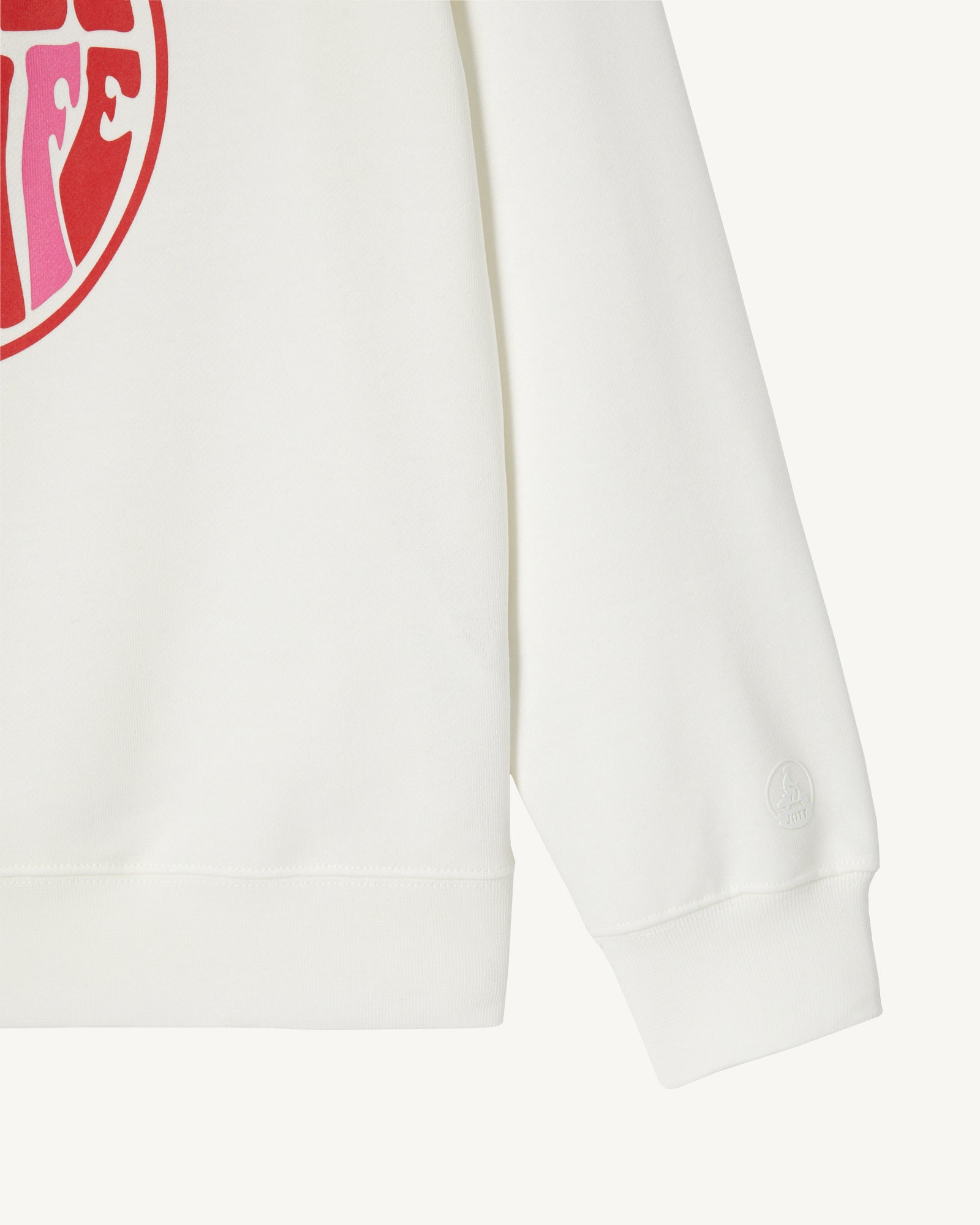 Sweat à imprimé femme en coton biologique Blanc Parati