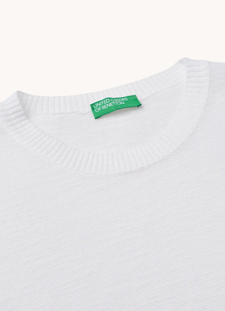 Benetton Fine-knit top in linen blend