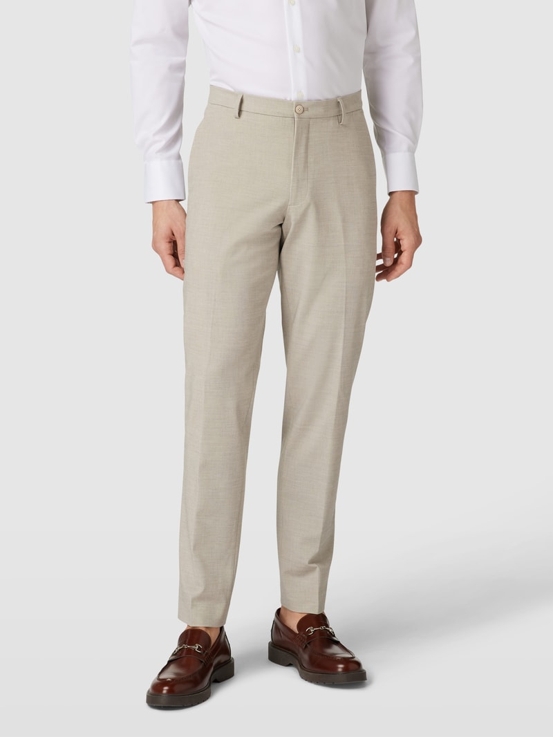 Stoffhose mit französischen Eingrifftaschen Modell 'Steve' in beige