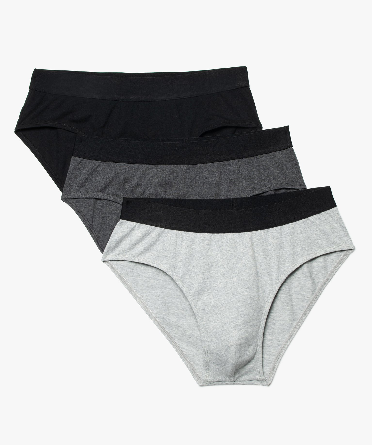 Slip homme en coton stretch uni à ceinture élastique (lot ... multicolore | GEMO
