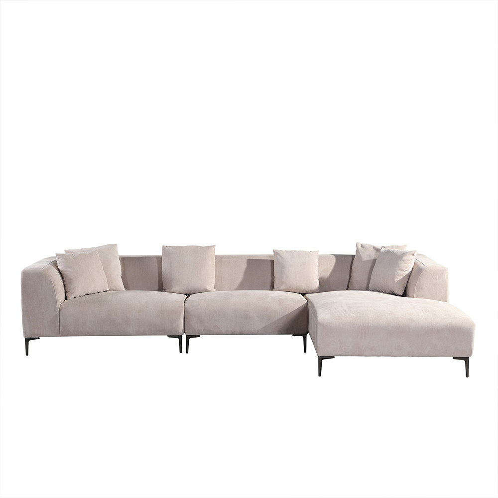 Home Deluxe Ecksofa TORINO Beige Rechts