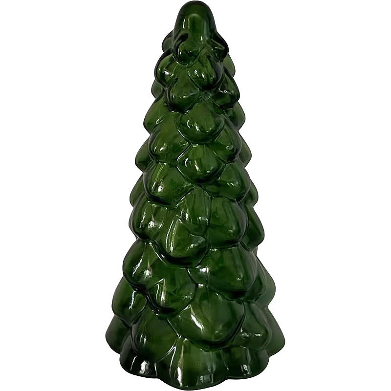 Home Glasstre 9,5x21 cm LED grønn