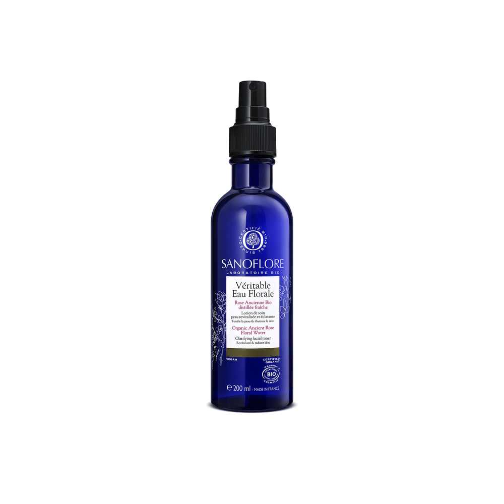 Sanoflore Véritable Eau Florale de Rose Bio Brume éclat