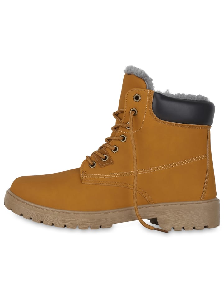 VAN HILL Worker Boots Derek in Hellbraun günstig kaufen