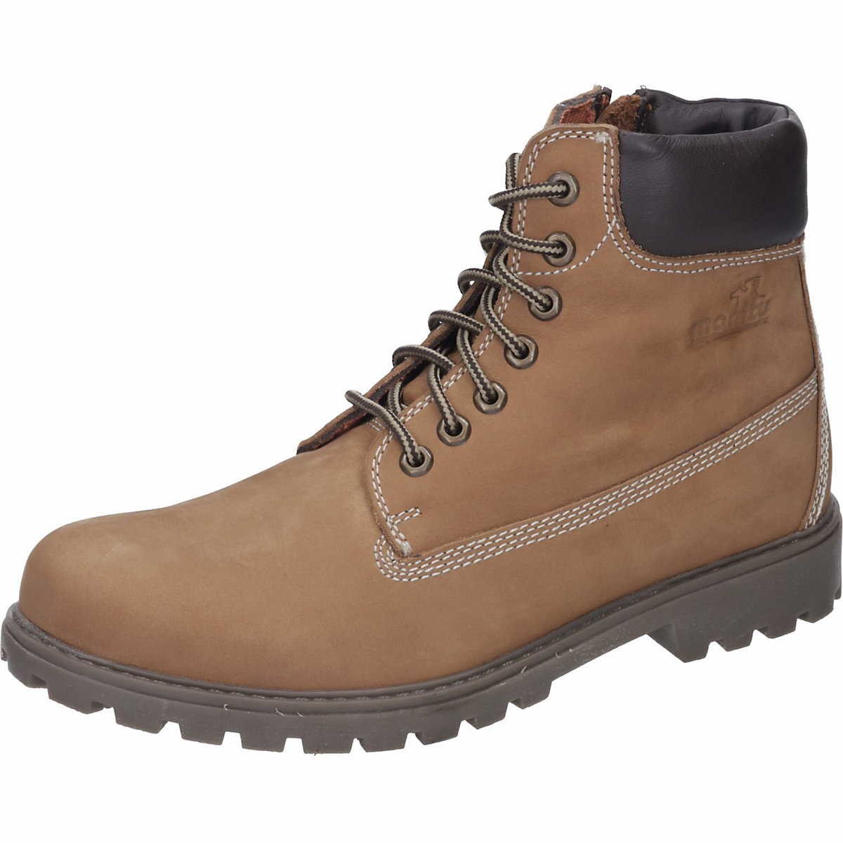 MANITU Schnür-Stiefeletten braun