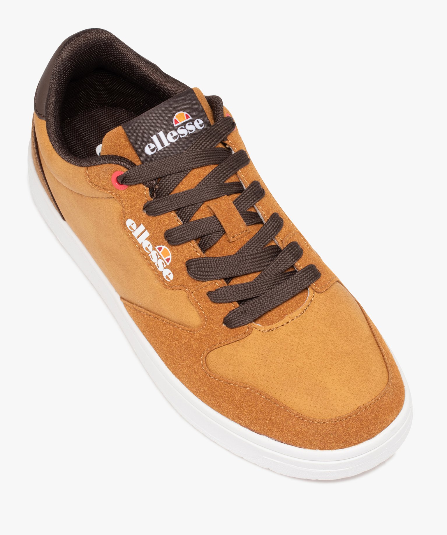 Baskets homme unies en suédine style casual - Ellesse camel | GEMO