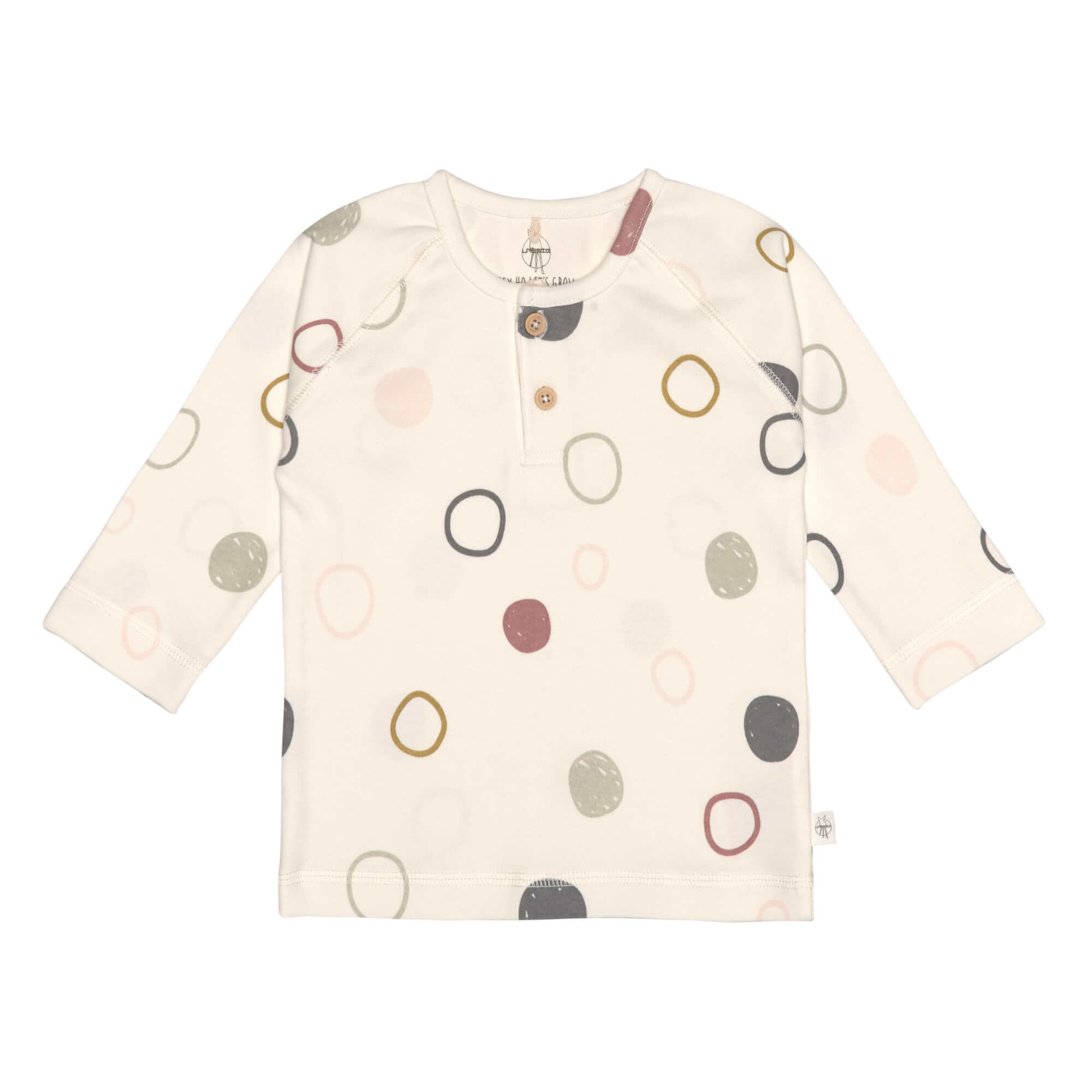 Baby Langarmshirts - Bio Baumwolle, Circles, Weiß