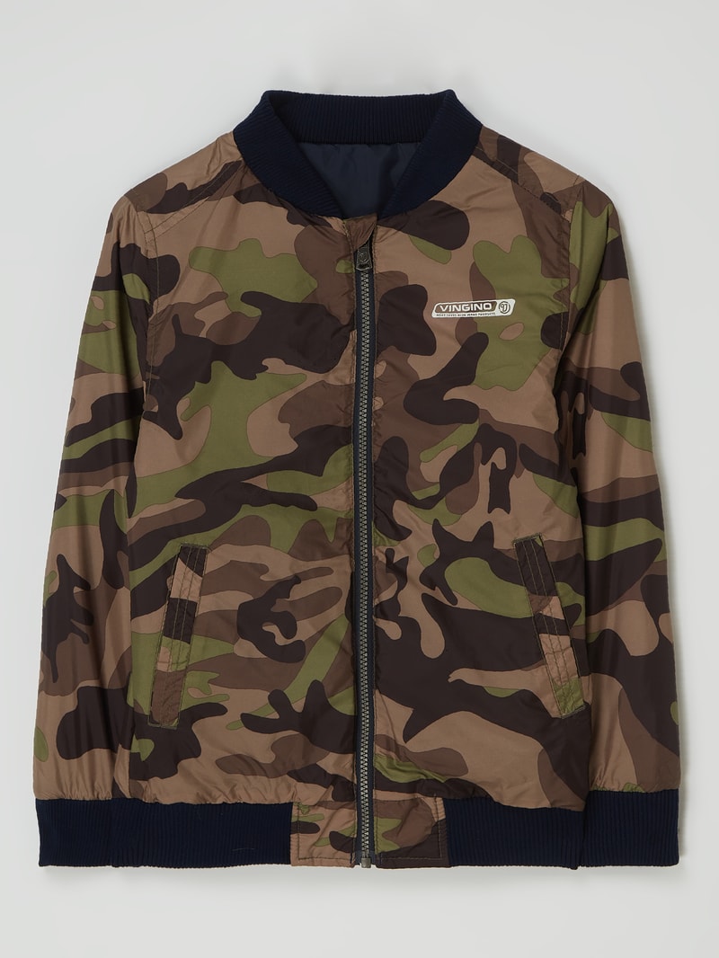 Wendejacke mit Stehkragen Modell 'Tomber' in marineblau
