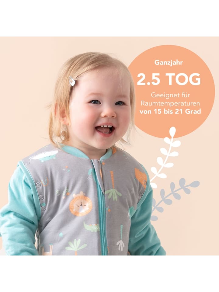 Schlummersack Babyschlafsack, 2.5 TOG in Türkis günstig kaufen