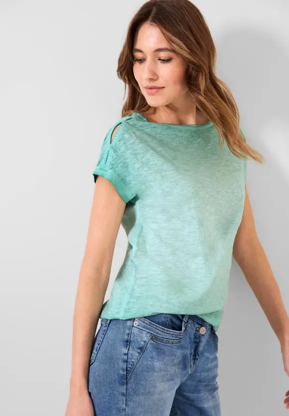 CECIL T-Shirt mit Knopfdessin