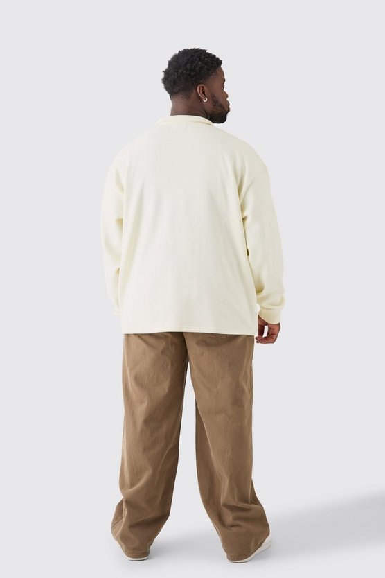Plus Oversize Rugby-Poloshirt