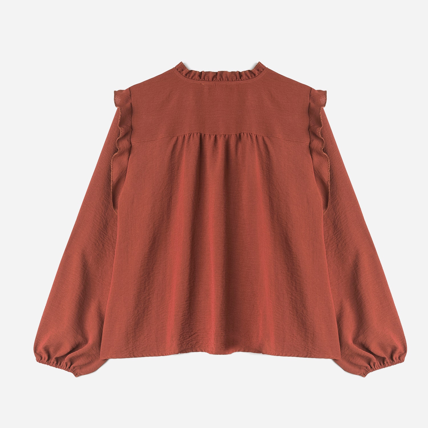 Chemise TEXTO terracotta à volants