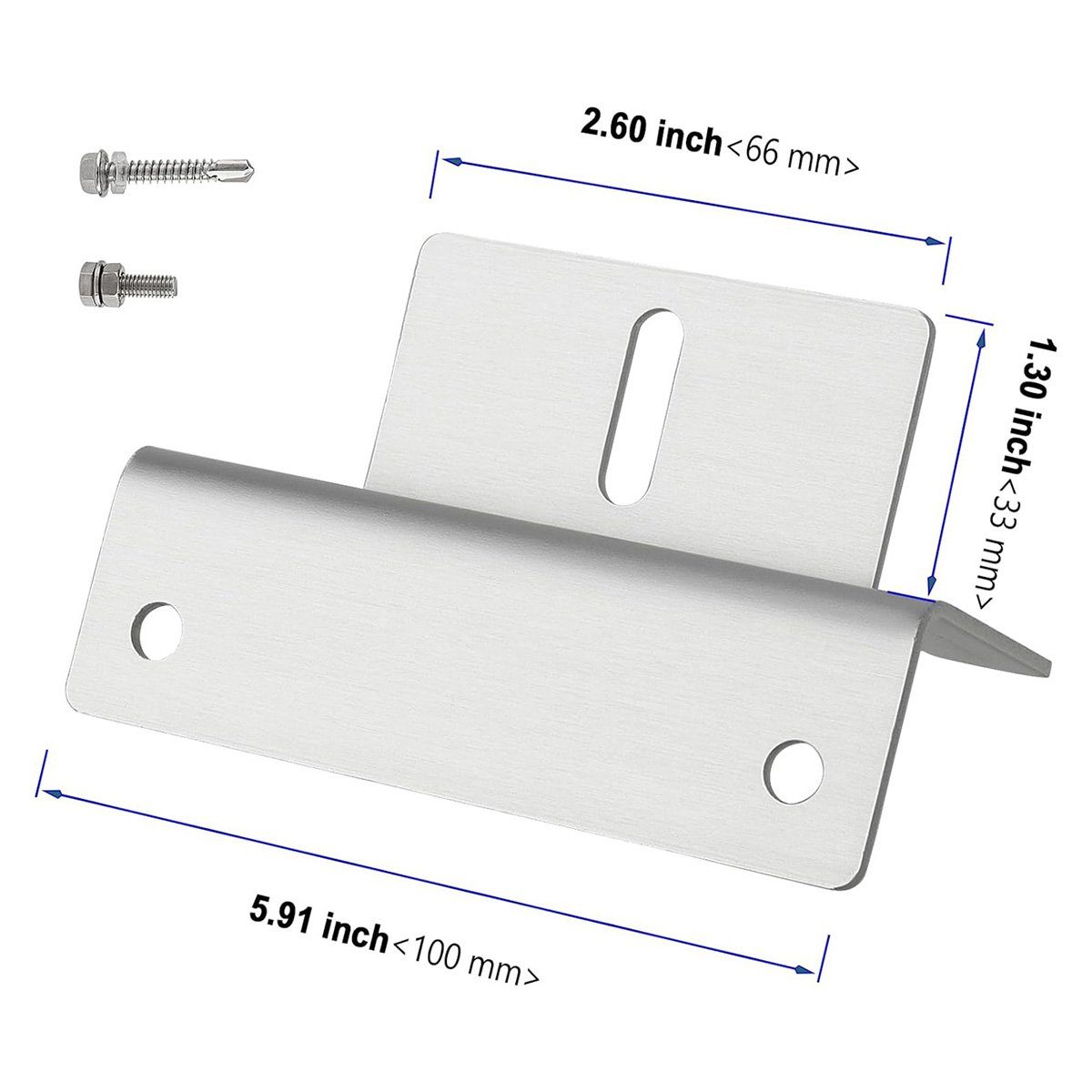 götäzer Möbelbeschlag Solarpanel-Z-Halterung für Dächer - 8er Pack - Mit Muttern/Schrauben (8 St), fur einfache Montage auf Wohnmobilen, Yachten, Booten und Flachdächern