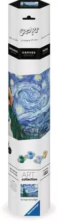 CreArt Leinwand ART Collection: Sternennacht (Van Gogh) - Malen nach Zahlen für Erwachsene