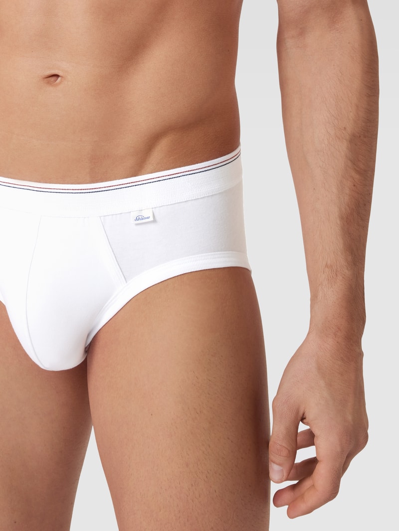 Slip mit Logo-Fähnchen Modell 'REVIVAL' in weiß