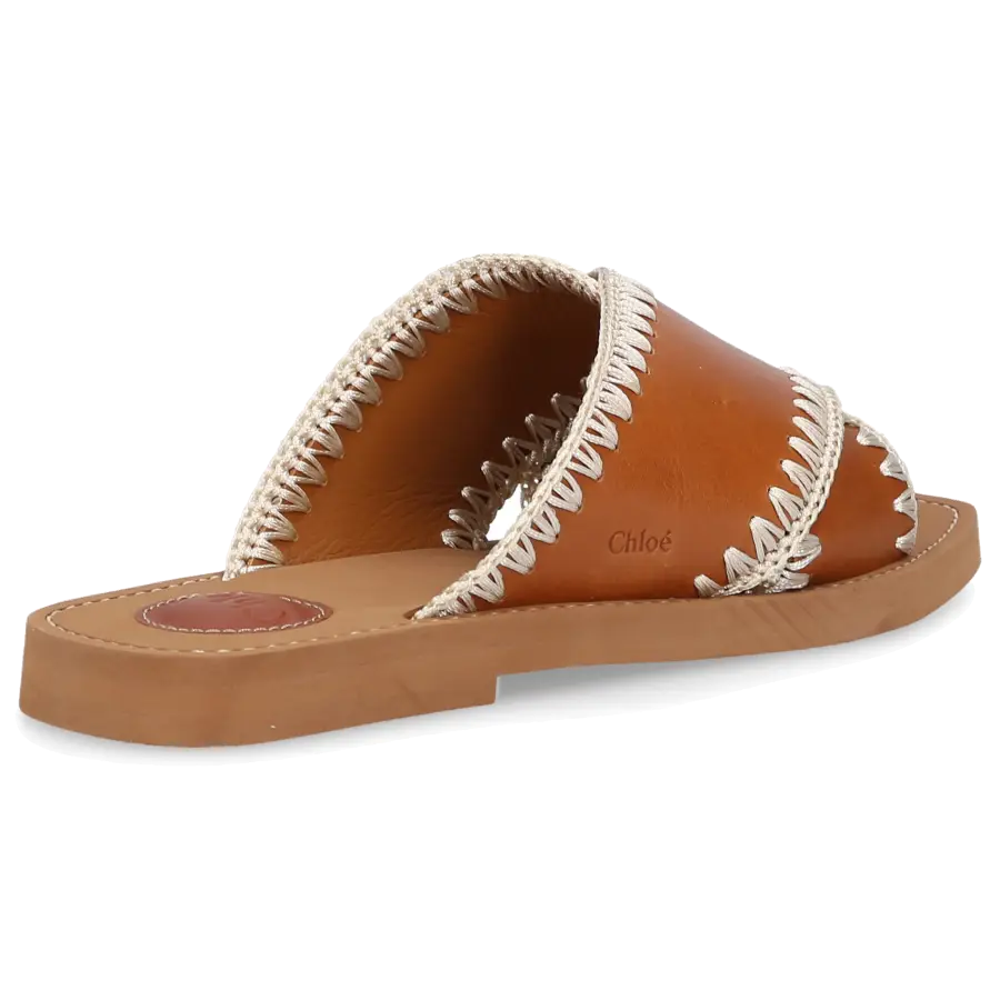 Chloé - Sandalen WOODY Kalbsleder - braun