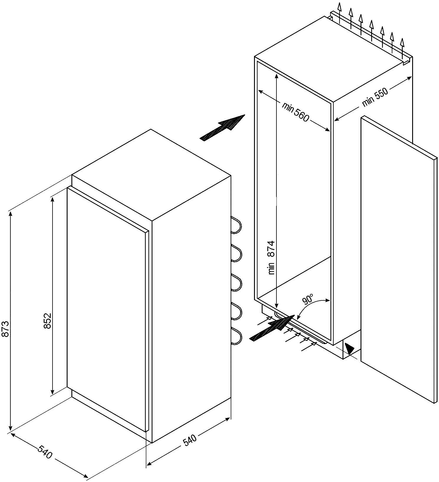 Amica Einbaugefrierschrank EGS 16163, 88,0 cm hoch, 54,0 cm breit, 85 cm hoch