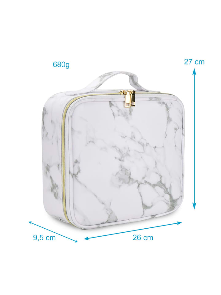 Intirilife Make Up Tasche in Marmor Optik in Gau - Weiß günstig kaufen onesize